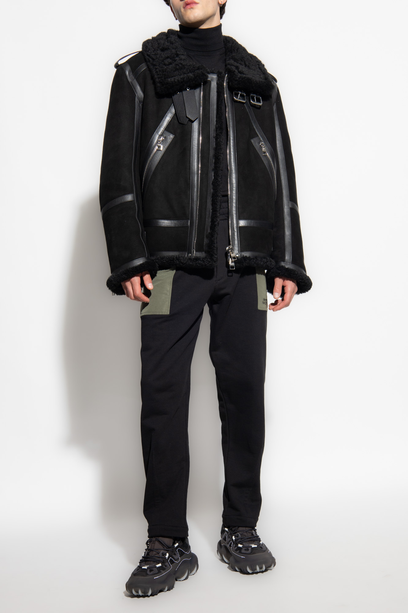 Alexander mcqueen shearling jacket sale